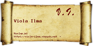 Viola Ilma névjegykártya